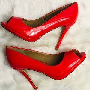 RIVERBERRY Pink Patent Leather Heels Size 7.5